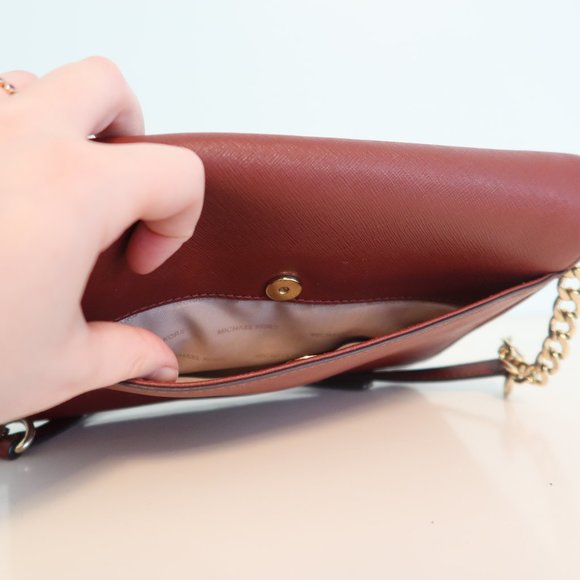MICHAEL Michael Kors Daniela Large Crossbody Red/Burgandy  Wallet/ Bag/ Purse 👜 - Picture 10 of 14